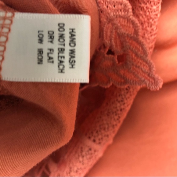 Iris Orange Tunic/Top Lace Detail Size Small - Picture 6 of 7